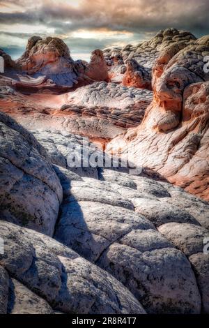 The White Pocket on BLM landet im Paria Canyon - Vermillion Cliffs National Monument, Arizona. Stockfoto