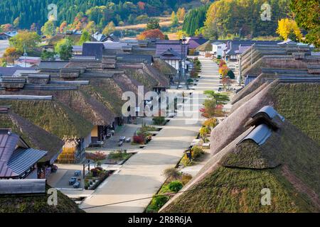 Ohuchijuku im Herbst Stockfoto