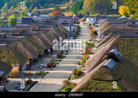 Ohuchijuku im Herbst Stockfoto