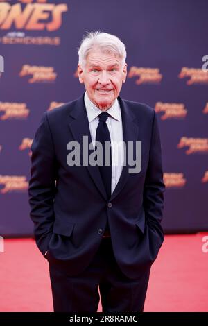 Harrison Ford nimmt am 22. Juni 2023 im Zoo Palast in Berlin an der Premiere „Indiana Jones and the Dial of Destiny“ Teil Stockfoto