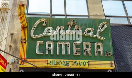 Central Camera - alter Kameraladen in Chicago - CHICAGO, USA - 06. JUNI 2023 Stockfoto