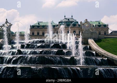 Fontain auf der Burg belvedere Stockfoto