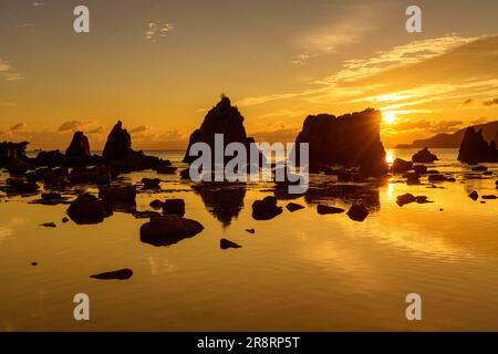 Hashikui Rock am Morgen Stockfoto