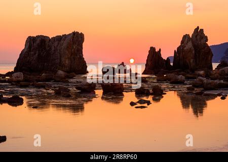 Hashikui Rock am Morgen Stockfoto