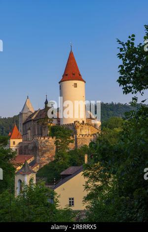 Königsschloss Krivoklat, Mittelböhmen, Tschechische Republik Stockfoto