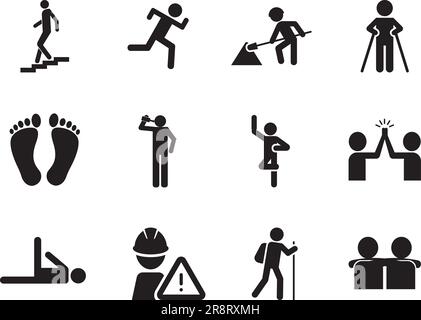 Menschen Icons Set Stock Vektor