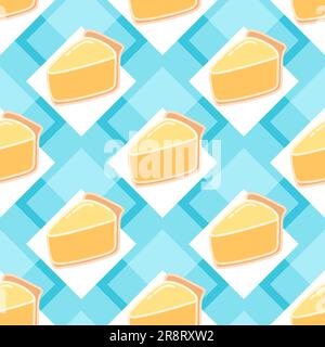 Cartoon-Käsekuchen-Vektor-Nahtloses Muster Stockfoto