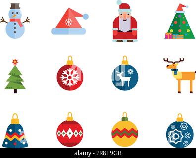 Weihnachten Icon Set Stock Vektor