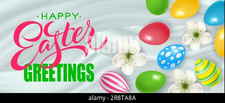 Ostergrüße Festliches Bannerdesign Stock Vektor