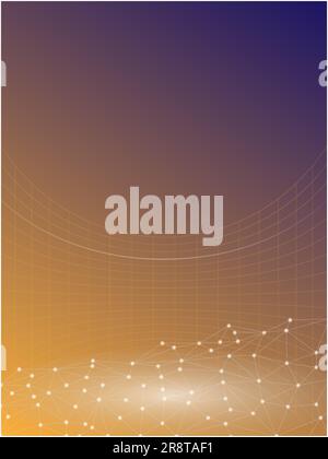 Technologisch leuchtender abstrakter polygonaler Hintergrund. Stock Vektor