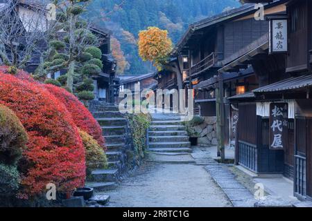 Tsumago Inn im Herbst Stockfoto