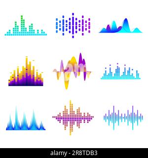 Schallwellen-Satz Stock Vektor
