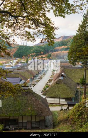 Ohuchijuku im Herbst Stockfoto