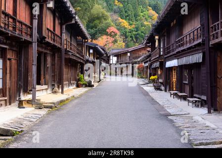 Tsumago Inn im Herbst Stockfoto