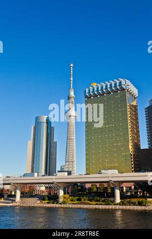 Tokyo Sky Tree und Asahi Beer Tower Stockfoto