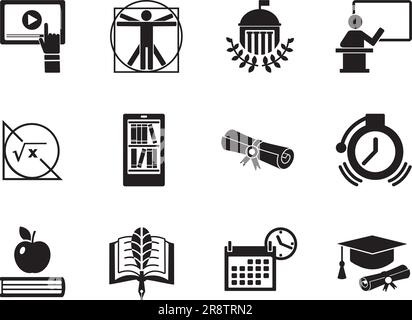 Wissenschaft Icons Set Stock Vektor