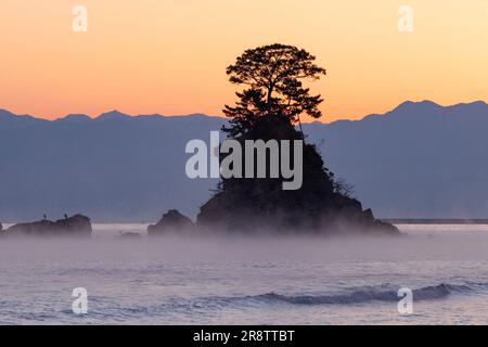 Morgengrauen an der Amehare Coast Stockfoto