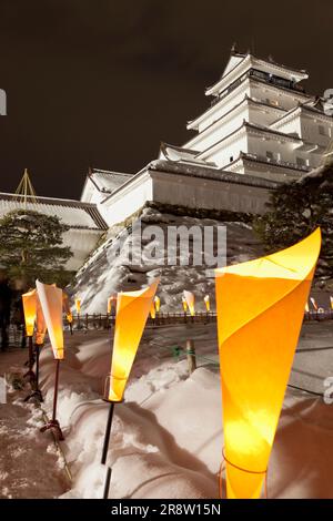 Aizu Picture Candle Festival Stockfoto