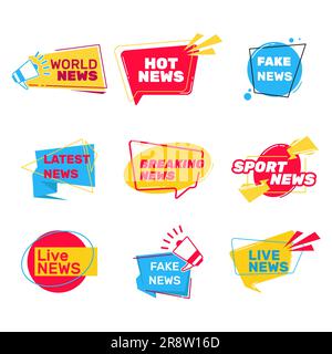 News-Logo-Set Stock Vektor