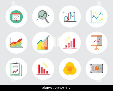 Symbolgruppe "Diagramm" Stock Vektor