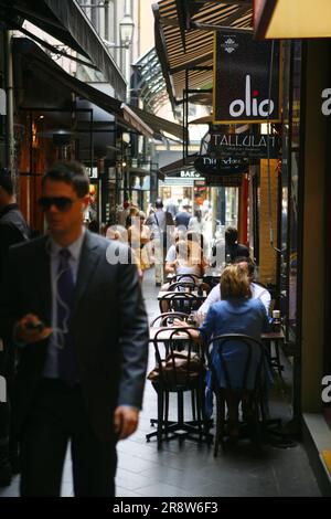 Eine alte Gasse in der Innenstadt von Melbourne Stockfoto