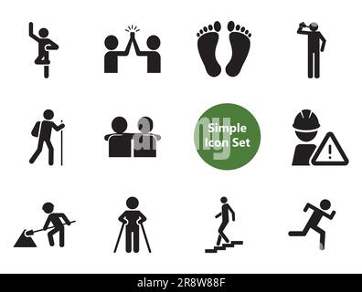 Menschen Icons Set Stock Vektor