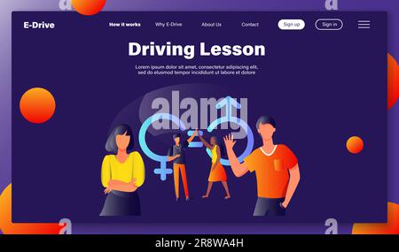 Mann und Frau geben High Five Stock Vektor