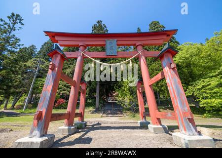 Gozaishi-Schrein am Tazawa-See Stockfoto