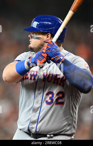 Die New York Mets haben den Hitter DANIEL VOGELBACH (32) im vierten Inning während des MLB-Spiels zwischen den New York Mets und der Houston AS an die Spitze des vierten Inning gesetzt Stockfoto