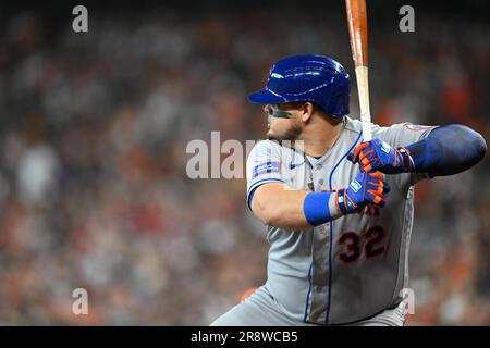 Die New York Mets haben den Hitter DANIEL VOGELBACH (32) während des MLB-Spiels zwischen den New York Mets und der Houston Ast an die Spitze des dritten Inning gewählt Stockfoto
