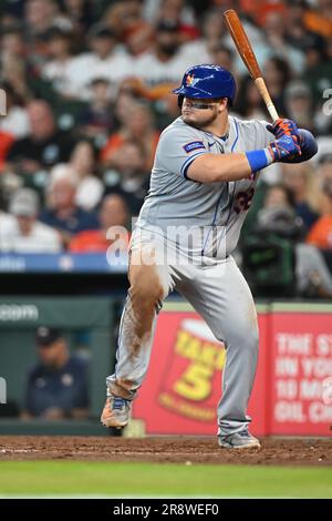 Die New York Mets haben den Hitter DANIEL VOGELBACH (32) im vierten Inning während des MLB-Spiels zwischen den New York Mets und der Houston AS an die Spitze des vierten Inning gesetzt Stockfoto