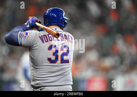 Die New York Mets haben den Hitter DANIEL VOGELBACH (32) während des MLB-Spiels zwischen den New York Mets und der Houston Ast an die Spitze des sechsten Inning gewählt Stockfoto