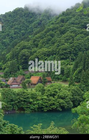 Das Dorf Gokayama Suganuma Gassho-zukuri Stockfoto