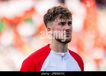 Warschau, Polen. 15. Juni 2023. Kacper Tobiasz aus Polen U21, gesehen während des Freundschaftsspiels zwischen Polen U21 und Finnland U21 im Polonia-Stadion. (Endstand: Polen U21 1:1 Finnland U21) (Foto: Mikolaj Barbanell/SOPA Images/Sipa USA) Guthaben: SIPA USA/Alamy Live News Stockfoto