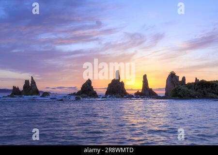 Hashikui Rock am Morgen Stockfoto