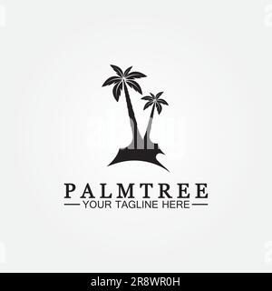 Palm Tree Sommer logo template Vector Illustration Stock Vektor
