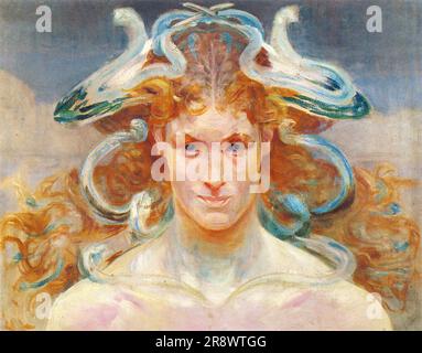 Jacek Malczewski - Medusa - 1900 Stockfoto