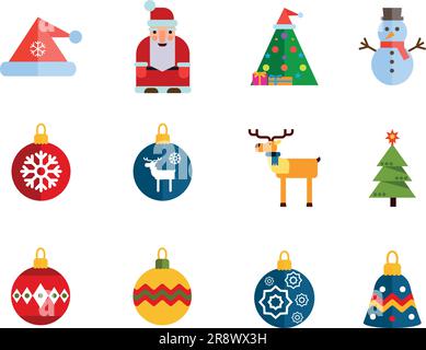 Weihnachten Icon Set Stock Vektor