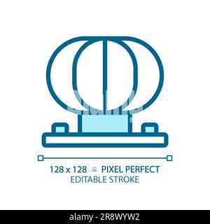 Hellblaues Symbol für Dachbelüftung Stock Vektor