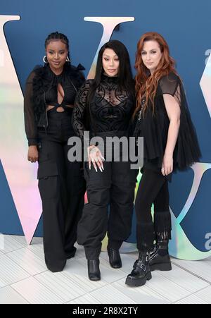 21. Juni 2023 – London, England, Großbritannien – Keisha Buchanan, Mutya Buena und Siobhan Donaghy von den Sugababes, die an der V&A Summer Party 2023 und DIVA Exposed teilnehmen Stockfoto