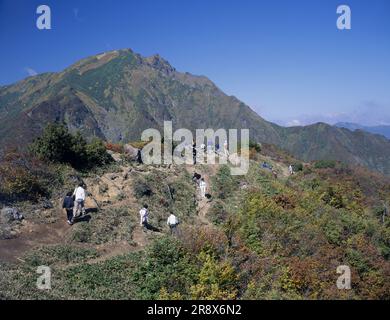 Mt. Tanigawa im Herbst Stockfoto