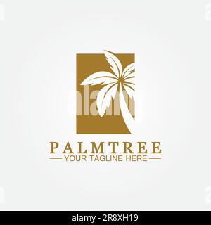 Palm Tree Sommer logo template Vector Illustration Stock Vektor