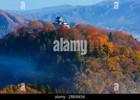 Schloss Echizen Ono im Herbst Stockfoto