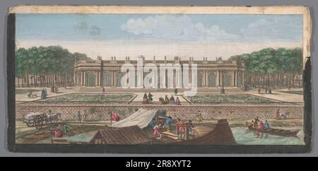 Blick auf das Grand Trianon im Garten von Versailles, 1700-1799. Stockfoto