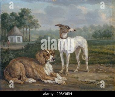 Zwei Hunde, 1810-1855. Stockfoto