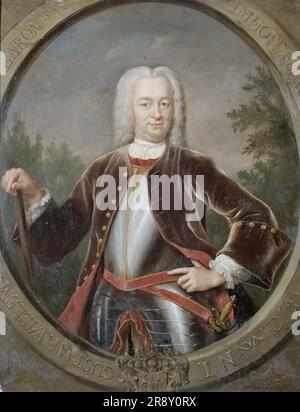 Porträt von Gustaaf Willem, Baron van Imhoff, Generalgouverneur der Dutch East India Company, 1742. Stockfoto