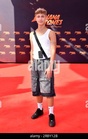 Leon Content bei der Premiere des Kinofilms „Indiana Jones and the Dial of Destiny / Indiana Jones und das Rad des Schicksals“ im Zoo Palast. Berlin, 22.06.2023 Stockfoto