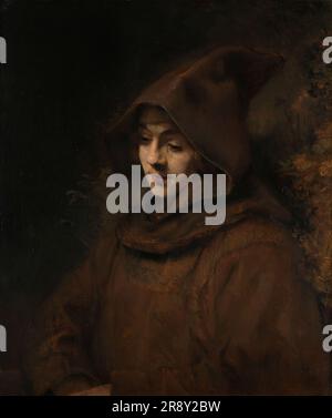 Rembrandt&#X2019;s Son Titus in a Monk&#X2019;s Gewohnheit, 1660. Andere Titel: Möglicherweise in Gestalt des Heiligen Franziskus von Assisi. Stockfoto