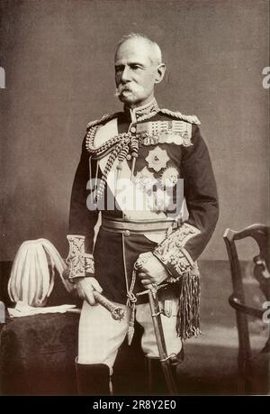 Feldmarschall Earl Roberts, c1900. Porträt von Sir Frederick Roberts, britischer Offizier, Oberbefehlshaber der Armee. Aus "Cassell's History of England, Vol. IX". [Cassell and Company, Limited, London, Paris, New York &amp; Melbourne] Stockfoto