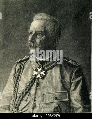 Graf von Waldersee, c1900. Deutscher Feldmarschall, Chef des kaiserlichen deutschen Generalstabs. Gravur nach einem Foto. Aus "Cassell's History of England, Vol. IX". [Cassell and Company, Limited, London, Paris, New York &amp; Melbourne] Stockfoto